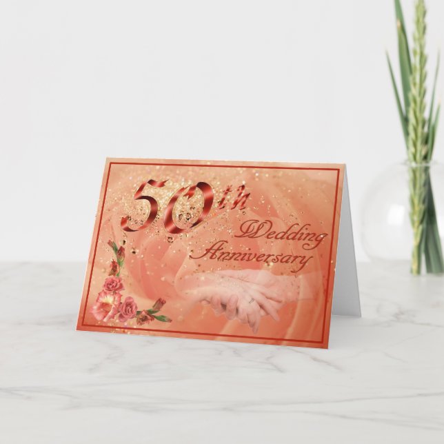 Carte cinquantième Anniversaire de mariage (Devant)