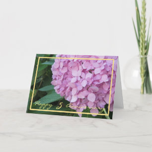 Carte Cinquième Anniversaire Mariage Souhaite Purple Hyd