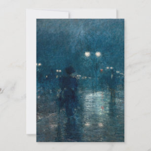 Carte Cinquième avenue Nocturne   Childe Hassam