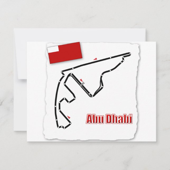 Carte Circuit GP d'Abu Dhabi (Devant)