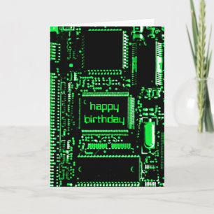 Carte Circuit Green 'Happy Birthday'