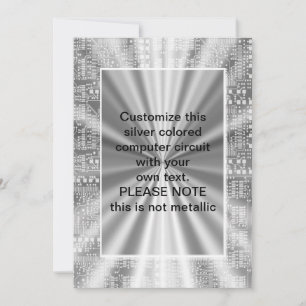 Carte circuit informatique couleur argent
