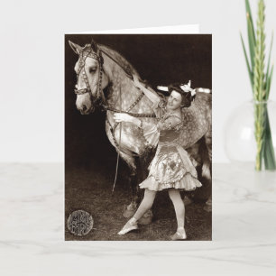Carte Circus Girl and Horse