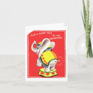 Carte Cirque vintage Elephant Valentine
