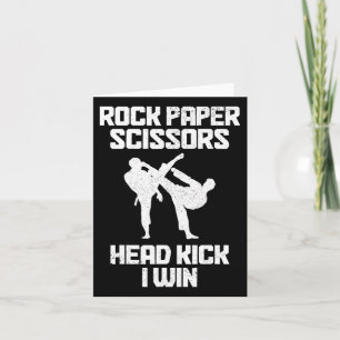 Carte Ciseaux en papier de rock Arts Martiaux Taekwondo 