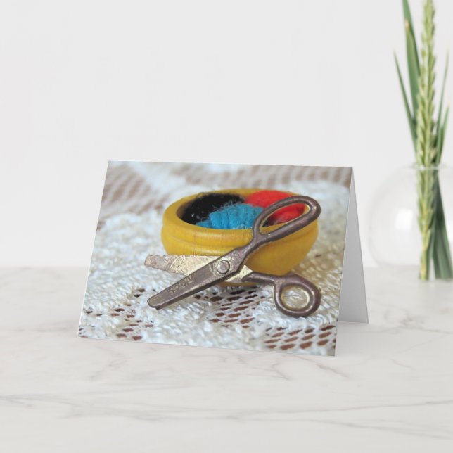Carte Ciseaux et fils (Devant)