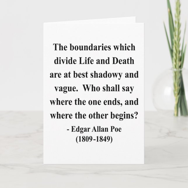 Carte Citation 10a d'Edgar Allen Poe (Devant)