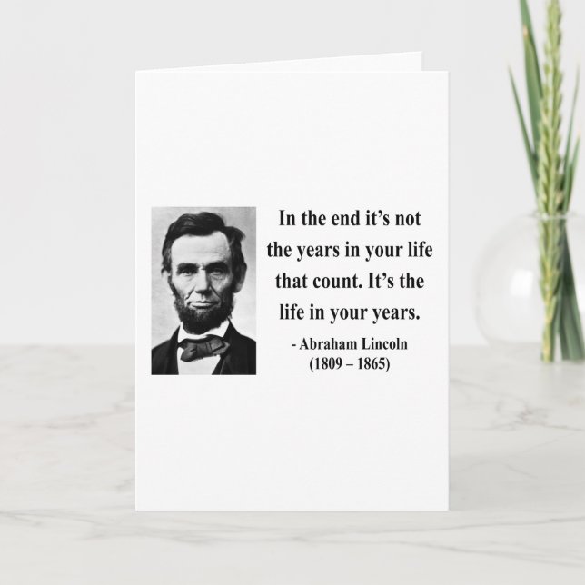 Carte Citation Abraham Lincoln 2b (Devant)