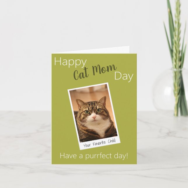 Carte Citation amusante Chat Maman Fête des mères Photo  (Devant)