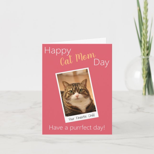Carte Citation amusante Chat Maman Fête des mères Photo  (Devant)