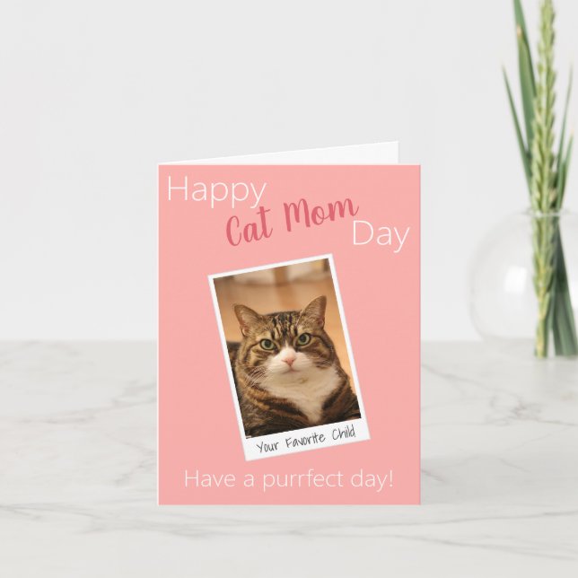 Carte Citation amusante Chat Maman Fête des mères Photo  (Devant)