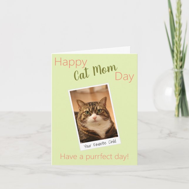Carte Citation amusante Chat Maman Fête des mères Photo  (Devant)