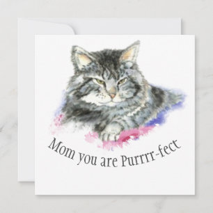 Carte Citation amusante pour ce chat parfait Mère mignon