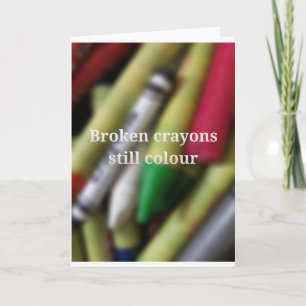 Carte Citation cassée de crayons