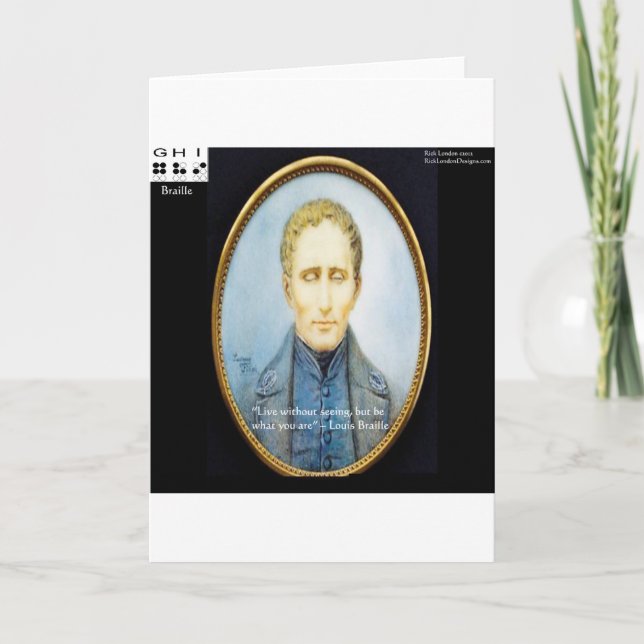 Carte Citation célèbre de Louis Braille (Devant)