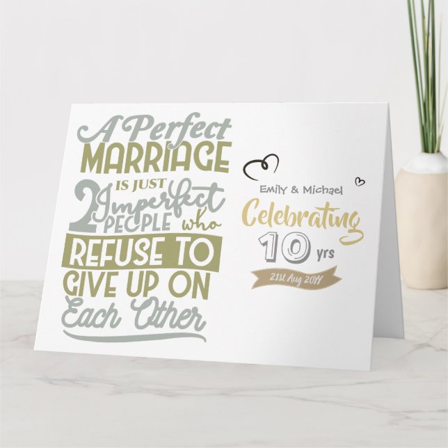 Carte CITATION D'ANNÉE Mariage Personnalisée - TOUTES LE (Devant)
