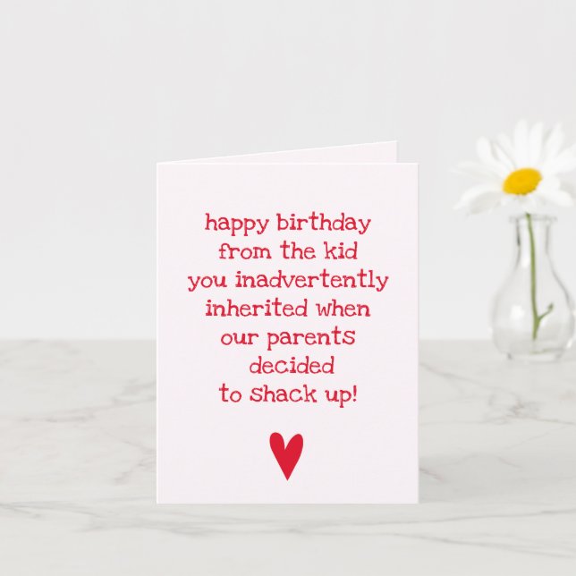 Carte Citation d'anniversaire amusante pour Stepsiter ou (Petite plante)