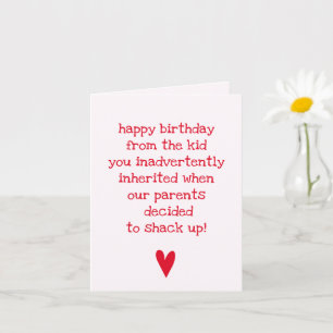 Carte Citation d'anniversaire amusante pour Stepsiter ou