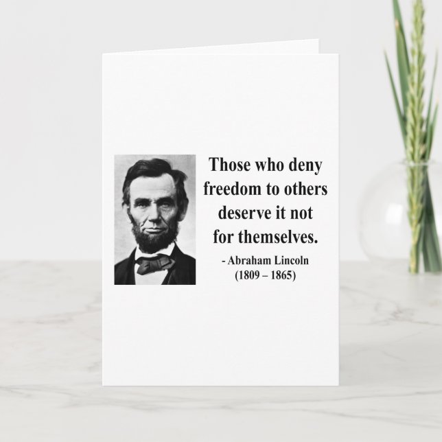 Carte Citation de Abraham Lincoln 3b (Devant)