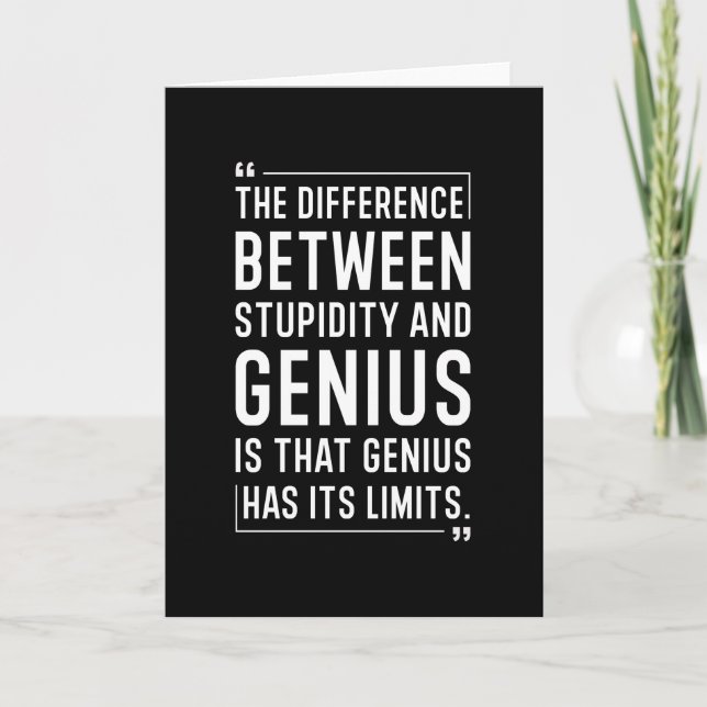 Carte Citation de bêtise (Devant)