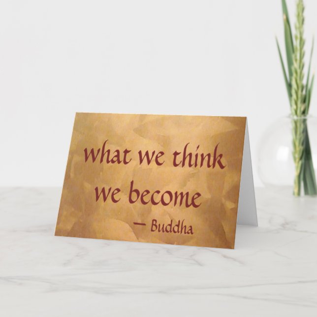 Carte Citation De Bouddha ; Ce Que Nous Pensons Devenir (Devant)