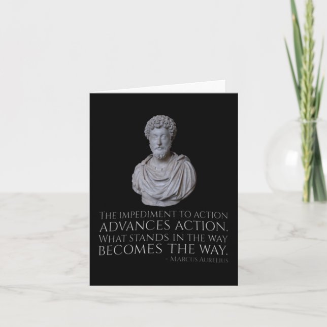 Carte Citation de Caesar Marcus Aurelius - Motivationnel (Devant)