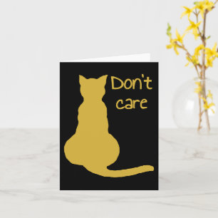 Carte Citation de chat qui s'en fiche Dessin Vectoriel D