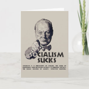 Carte Citation de Churchill : Le socialisme est nul !