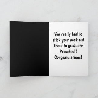 Carte Citation de fin d'études préscolaires amusante Pré