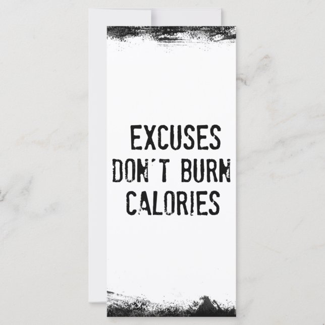 Carte Citation De Fitness Motivationnelle (Devant)