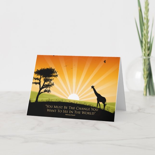 Carte Citation de Gandhi (Devant)