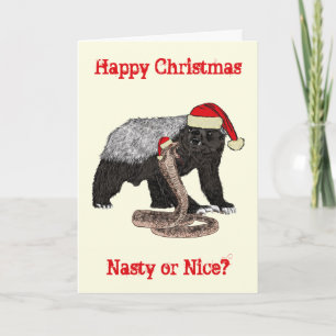 Carte Citation de Honey Badger Snake Funny Festin Nasty 