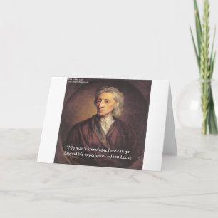 Carte Citation de John Locke sur la connaissance et l'ex