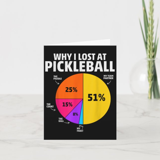 Carte Citation de joueur de pickleball amusant Picklebal (Devant)