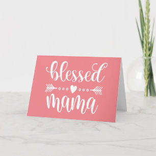 Carte Citation de la Fête des mères de Maman bénie  Cart