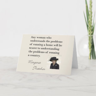 Carte Citation de Margaret Thatcher "courant un pays… "