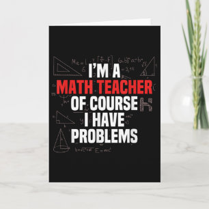 Carte Citation de maths drôle Mathématiques Cher profess