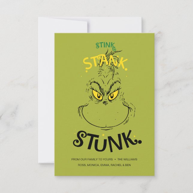 Carte Citation de Monsieur Grinch : Ça pue, ça pua, ça a (Devant)