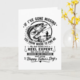 Carte Citation de papa pêcheur drôle Vintage Fête des Pè