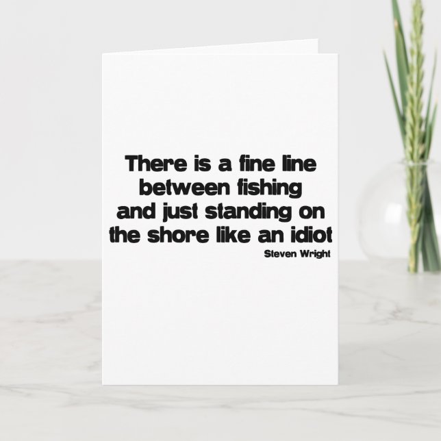 Carte Citation de pêche amusante (Devant)