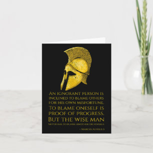 Carte Citation de philosophie stoïque de Marcus Aurelius