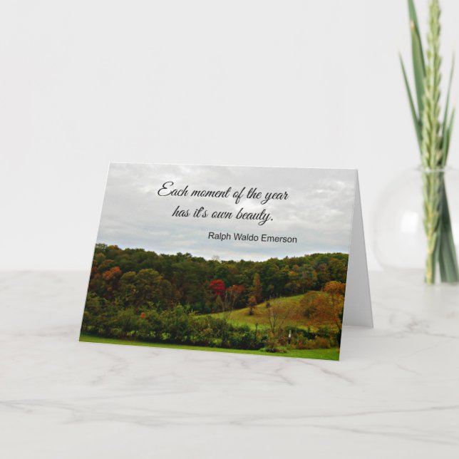 Carte Citation de Ralph Emerson : Chaque moment de l'ann (Devant)