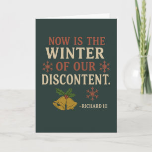 Carte Citation de Shakespeare pour un Noël impertinent