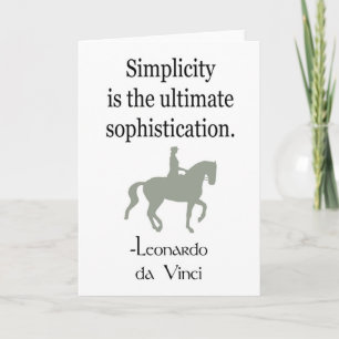 Carte Citation De Simplicité Avec Cheval Dressage