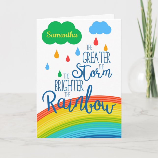 Carte Citation de soutien et d'encouragement sous forme  (Devant)