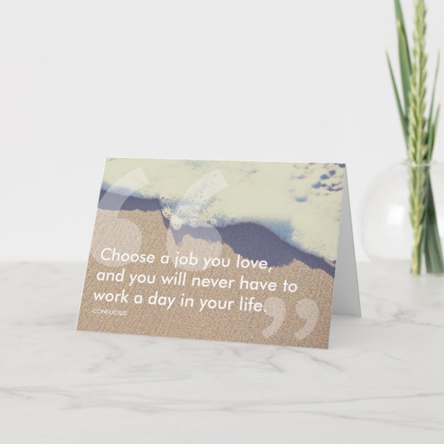 Carte citation de succès confucius (Devant)