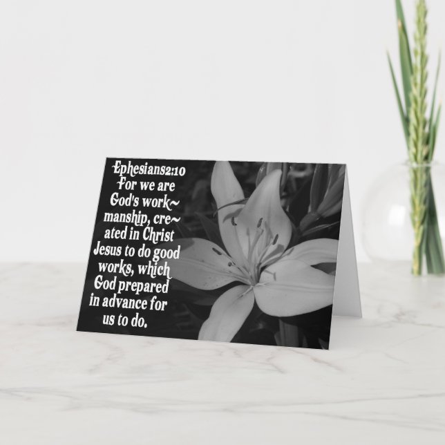 CARTE CITATION D'ÉCRITURE SAINTE DE BIBLE DE 2H10 (Devant)