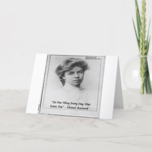 Carte Citation d'Eleanor Roosevelt "Faire quelque chose 