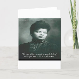 Carte Citation d'Ida B Wells & Vérité