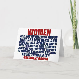 Carte Citation d'Obama de droits de la femme